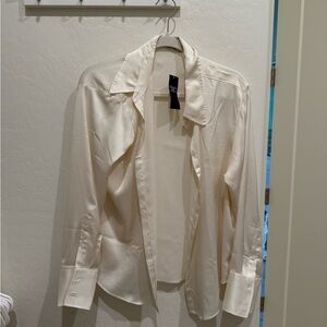 Abercrombie Cream Button-Up Shirt